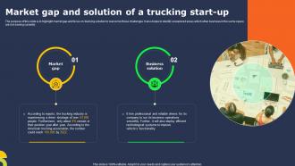 Transportation Industry Business Market Gap And Solution Of A Trucking Start Up BP SS