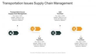 Transportation Issues Supply Chain Management In Powerpoint And Google Slides Cpb
