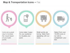 Transportation location finder load delivery ppt icons graphics