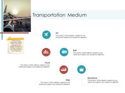 Transportation medium planning and forecasting of supply chain management ppt designs