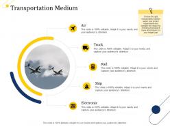 Transportation medium ppt powerpoint presentation infographics show