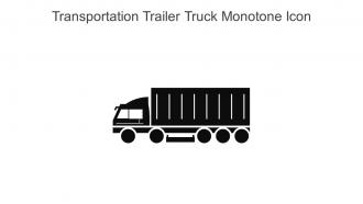 Transportation Trailer Truck Monotone Icon In Powerpoint Pptx Png And Editable Eps Format