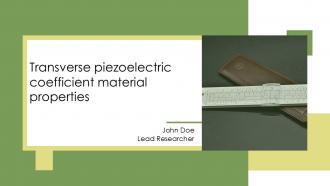 Transverse Piezoelectric Coefficient Material Properties PPT Example ST AI