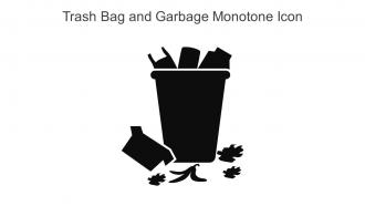 Trash Bag And Garbage Monotone Icon In Powerpoint Pptx Png And Editable Eps Format