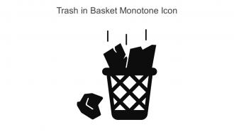 Trash In Basket Monotone Icon In Powerpoint Pptx Png And Editable Eps Format