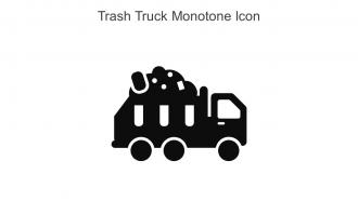 Trash Truck Monotone Icon In Powerpoint Pptx Png And Editable Eps Format