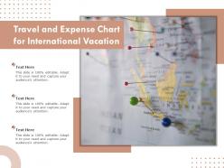 Travel and expense chart for international vacation