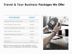 Travel and tour business proposal powerpoint presentation slides