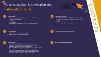 Travel Consultant Business Plan Powerpoint Presentation Slides Editable Appealing