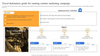 Travel Destination Guide For Running Content Complete Guide To Advertising Improvement Strategy SS V