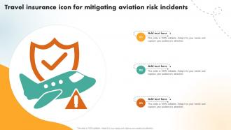 Travel Insurance Icon For Mitigating Aviation Risk Incidents