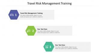 Travel risk management training ppt powerpoint presentation model files cpb