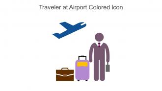 Traveler At Airport Colored Icon In Powerpoint Pptx Png And Editable Eps Format