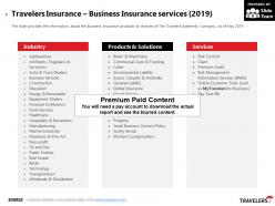 Travelers insurance business insurance services 2019
