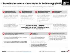 Travelers insurance innovation and technology 2018