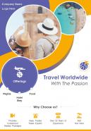 Traveling the world two page brochure template