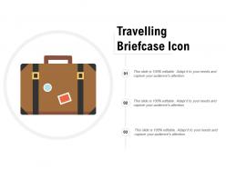 Travelling briefcase icon