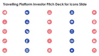 Travelling platform investor pitch deck for icons slide