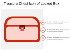 Treasure chest icon of locked box