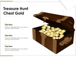 Treasure hunt chest gold