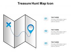 Treasure hunt map icon