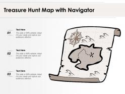 Treasure hunt map with navigator