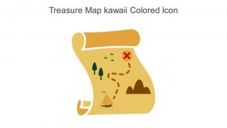 Treasure Map Kawaii Colored Icon In Powerpoint Pptx Png And Editable Eps Format