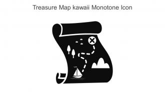 Treasure Map Kawaii Monotone Icon In Powerpoint Pptx Png And Editable Eps Format