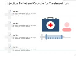 Treatment Icon Team Working Research Report Injection Tablet