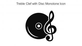 Treble Clef With Disc Monotone Icon In Powerpoint Pptx Png And Editable Eps Format