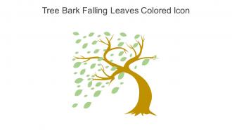 Tree Bark Falling Leaves Colored Icon In Powerpoint Pptx Png And Editable Eps Format