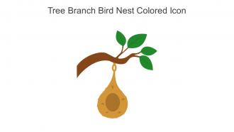 Tree Branch Bird Nest Colored Icon In Powerpoint Pptx Png And Editable Eps Format