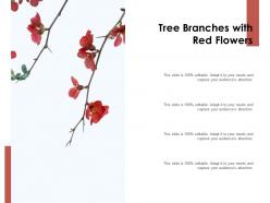 Tree branches with red flowers