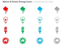 Tree bulb cfl energy production use techniques ppt icons graphics