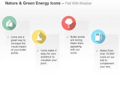 Tree fuel pump factory green energy ppt icons graphics