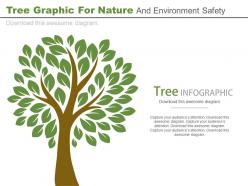 Tree graphic for nature and environment safety powerpoint slides
