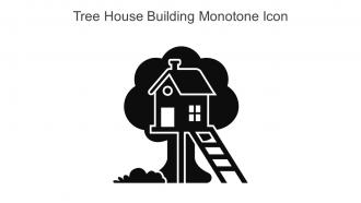 Tree House Building Monotone Icon In Powerpoint Pptx Png And Editable Eps Format