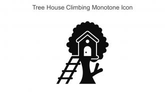 Tree House Climbing Monotone Icon In Powerpoint Pptx Png And Editable Eps Format