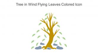 Tree In Wind Flying Leaves Colored Icon In Powerpoint Pptx Png And Editable Eps Format