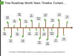 Tree roadmap month years timeline contact analysis solution strategy target planning marketing