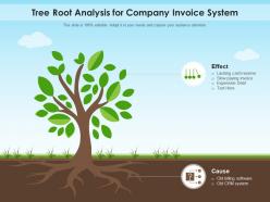 Tree root analysis for company invoice system
