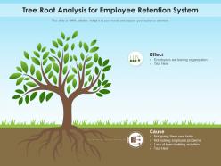 Tree root analysis for employee retention system