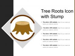Tree Roots Icon With Stump