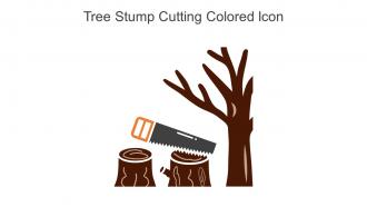 Tree Stump Cutting Colored Icon In Powerpoint Pptx Png And Editable Eps Format