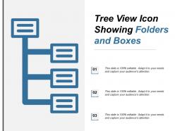 Tree view icon showing folders and boxes