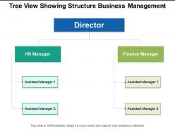 Tree view showing structure business management