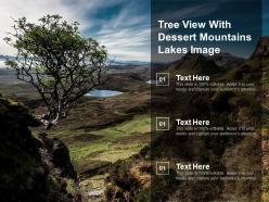 Tree view with dessert mountains lakes image
