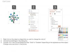 Tree with icons for financial investment branching powerpoint slides