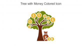 Tree With Money Colored Icon In Powerpoint Pptx Png And Editable Eps Format