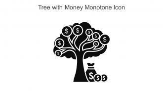 Tree With Money Monotone Icon In Powerpoint Pptx Png And Editable Eps Format